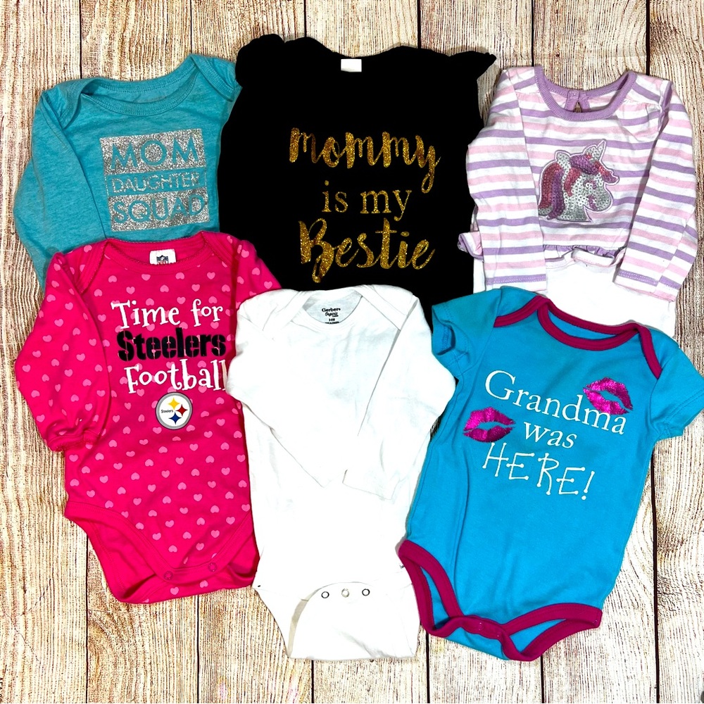 Body suit one piece baby girl lot size 3-6 months